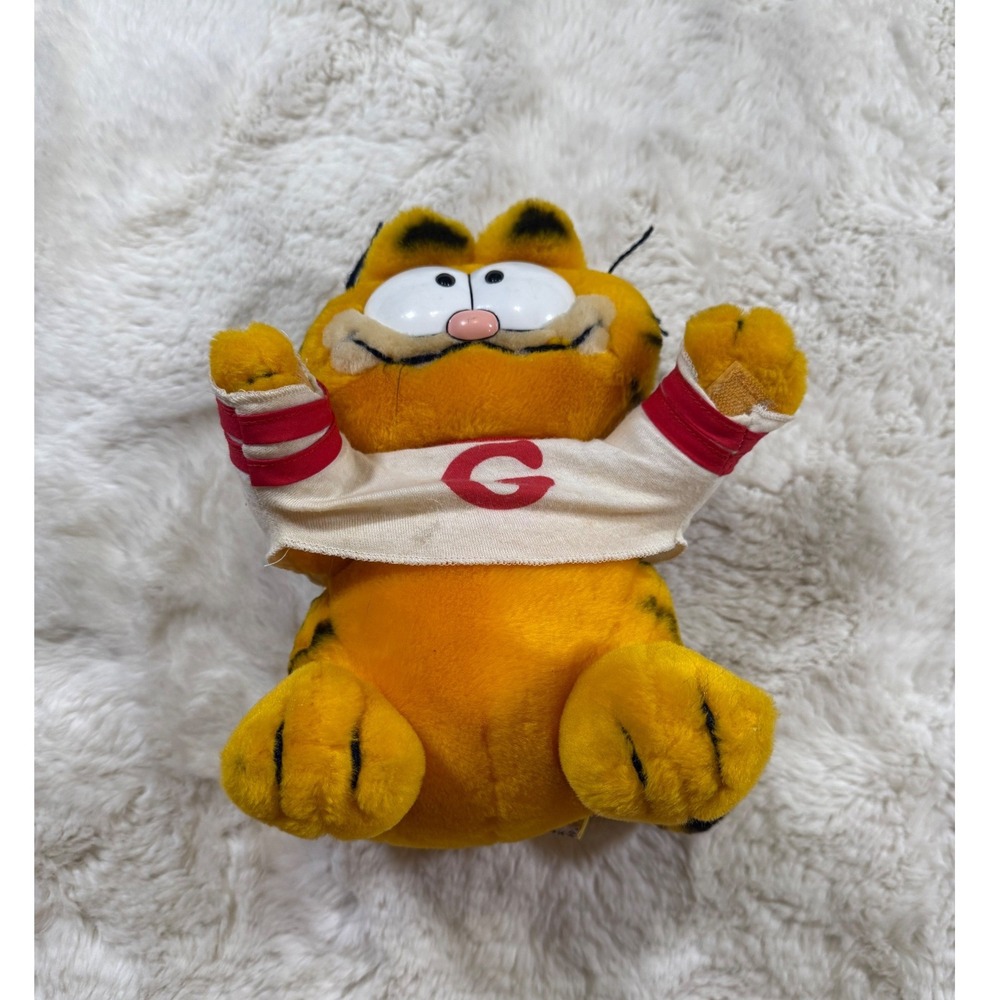 Dakin Garfield Plush 9" Orange Football Is My Life Vintage 1981 Jersey Toy